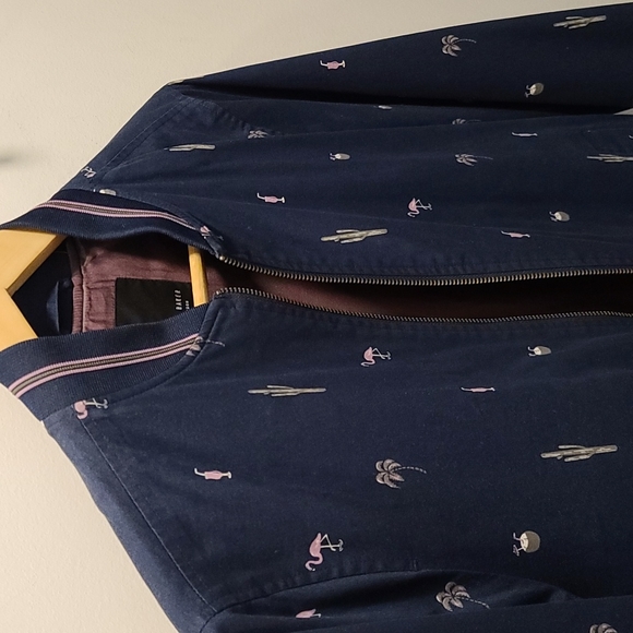 Ted Baker Tropical Print Bomber (S) Blue - Picture 3 of 4